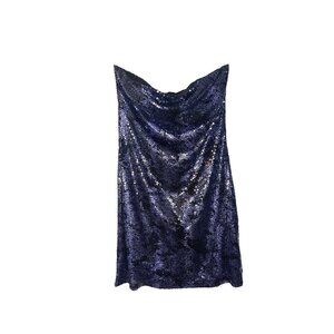 Ruby Rox Blue/black sequin strapless mini dress Juniors‎ XL